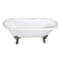 Aqua Eden Clawfoot Bathtubs, 72 L, 31.88 W, White/Brushed Nickel, Cast Iron VCT7DE7232NL8 - alternate 1